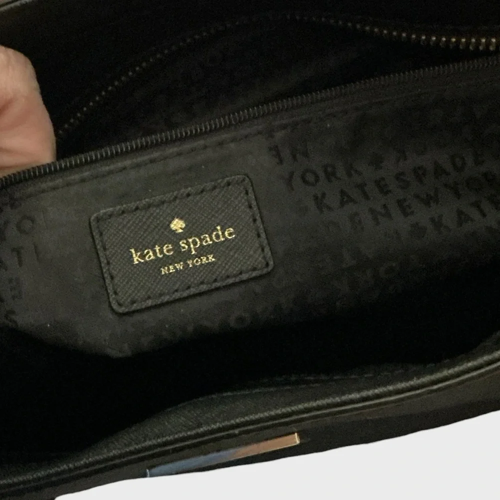 Kate Spade Saffiano Leather Tote Bag Black Work Office Everyday Carry